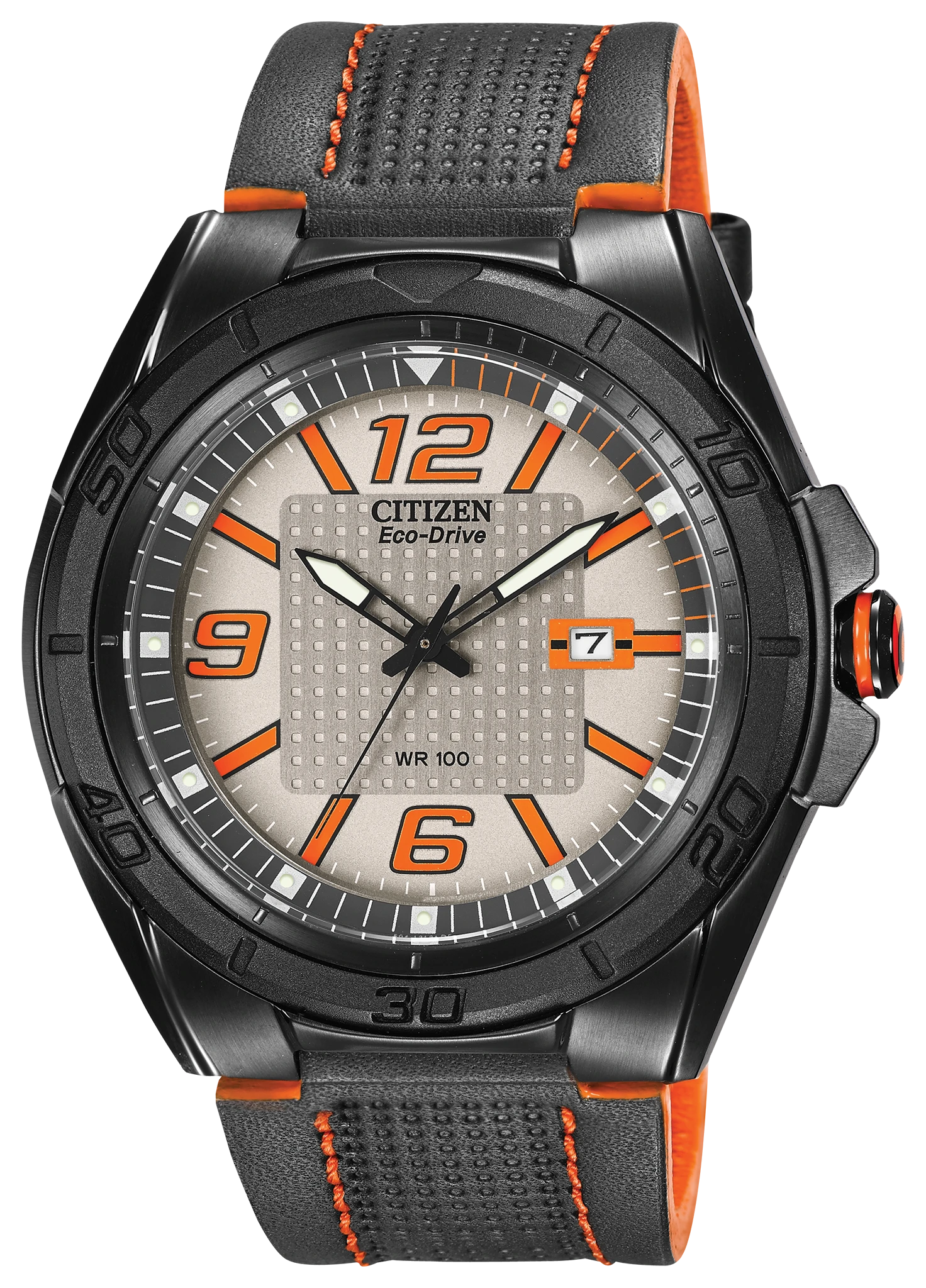 Sport Casual Gray Dial Leather Strap AW1385-03H | CITIZEN